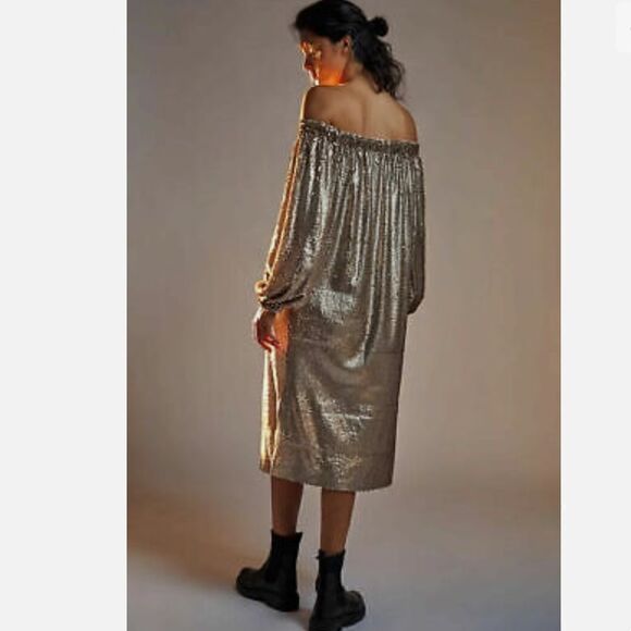 Anthropologie Calliope Sequined Midi Dress - Picture 3 of 7